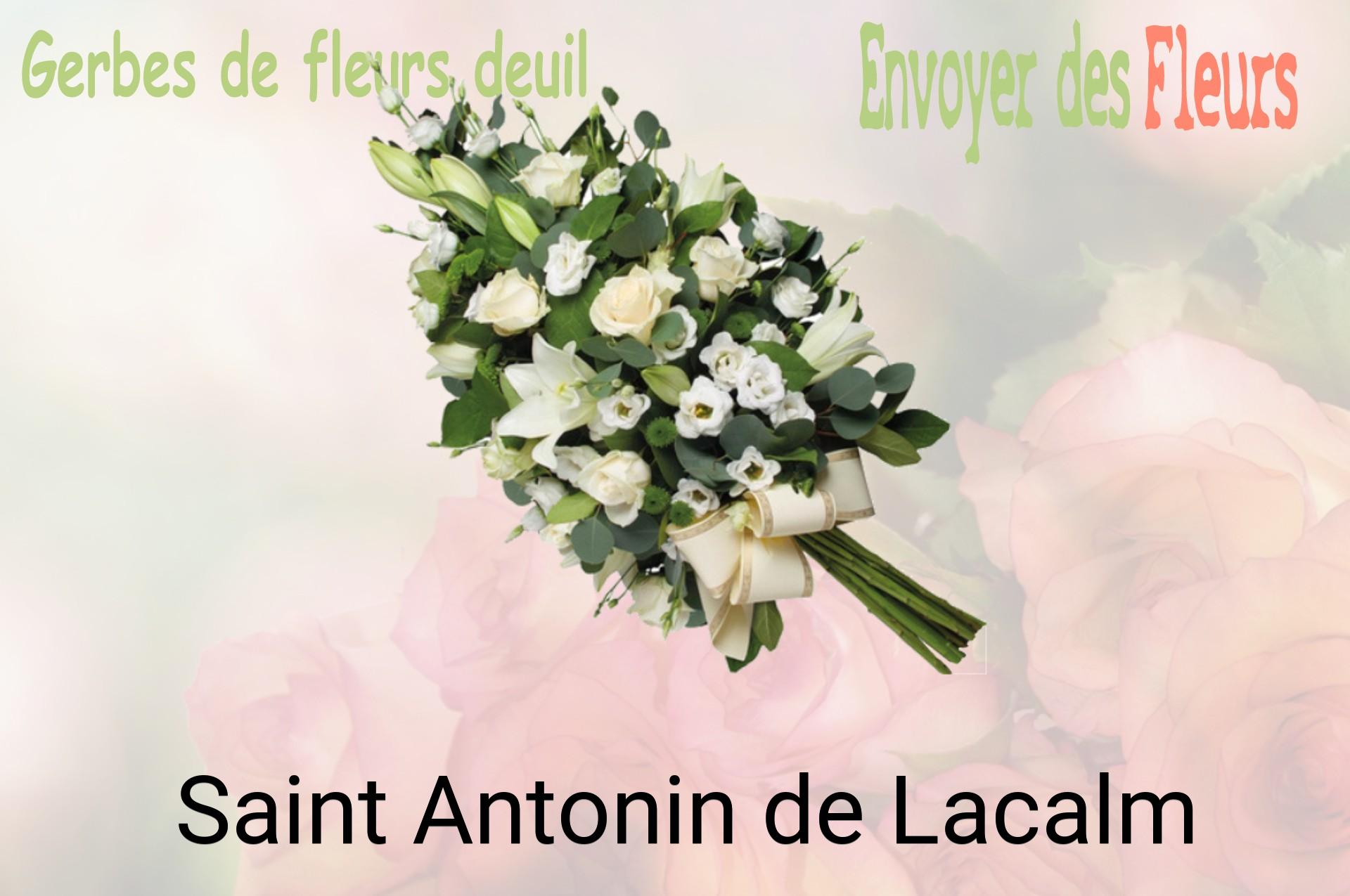Gerbe de fleurs de deuil livrée à Saint-Antonin-de-Lacalm